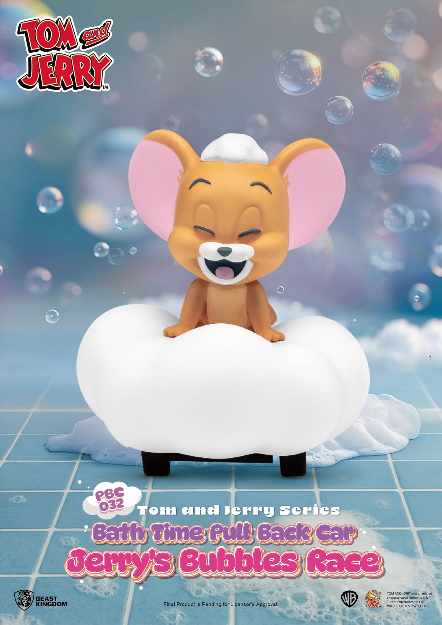 Tom and Jerry: Bath Time: Box of 6 Pull Back Cars - Beast Kingdom Toys Blind Box