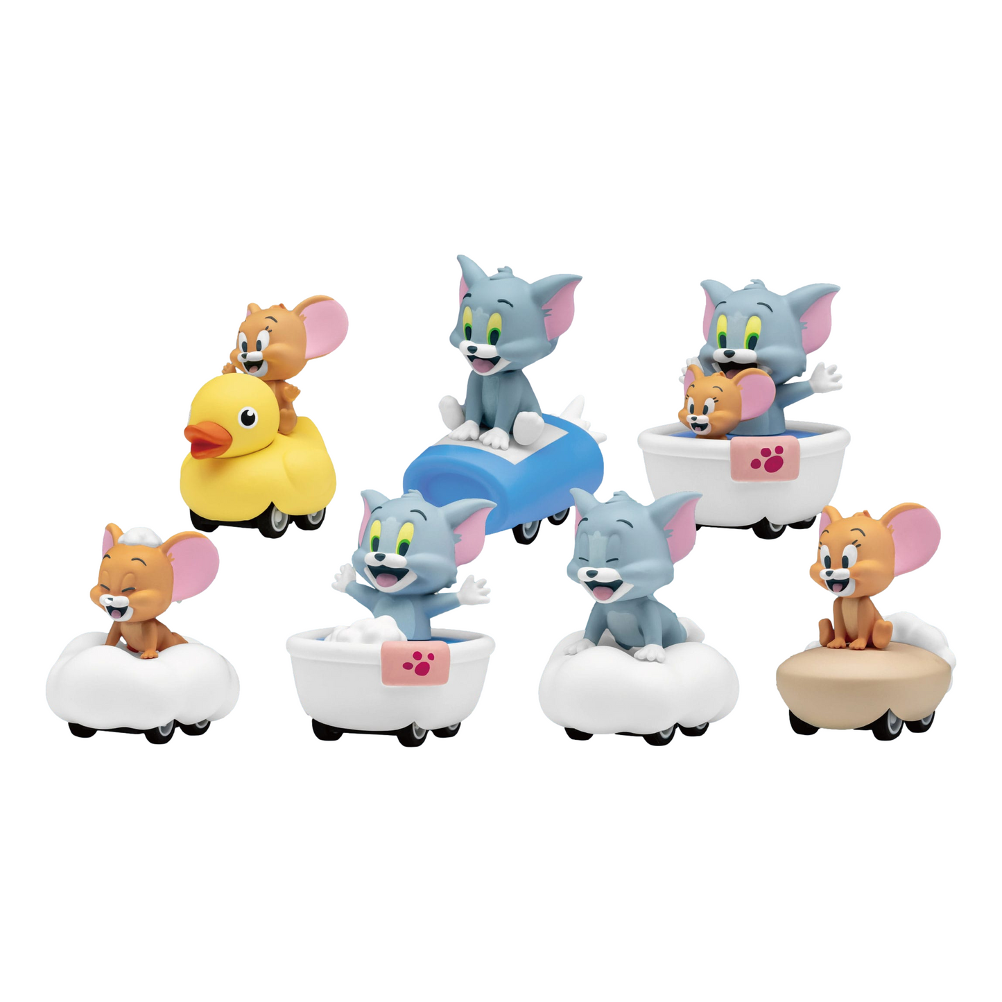 Tom and Jerry: Bath Time: Box of 6 Pull Back Cars - Beast Kingdom Toys Blind Box