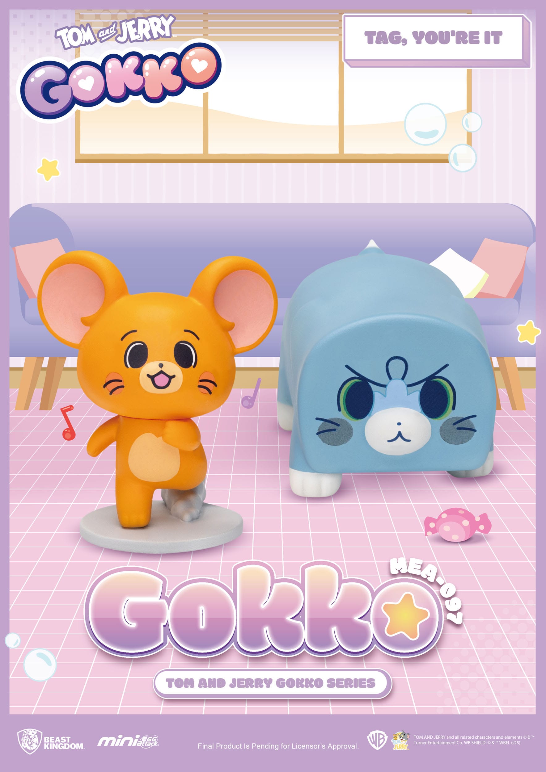 Tom and Jerry: Mini Egg Attack: Gokko Series: Boxed Set of 6 Figures - Beast Kingdom Toys Blind Box