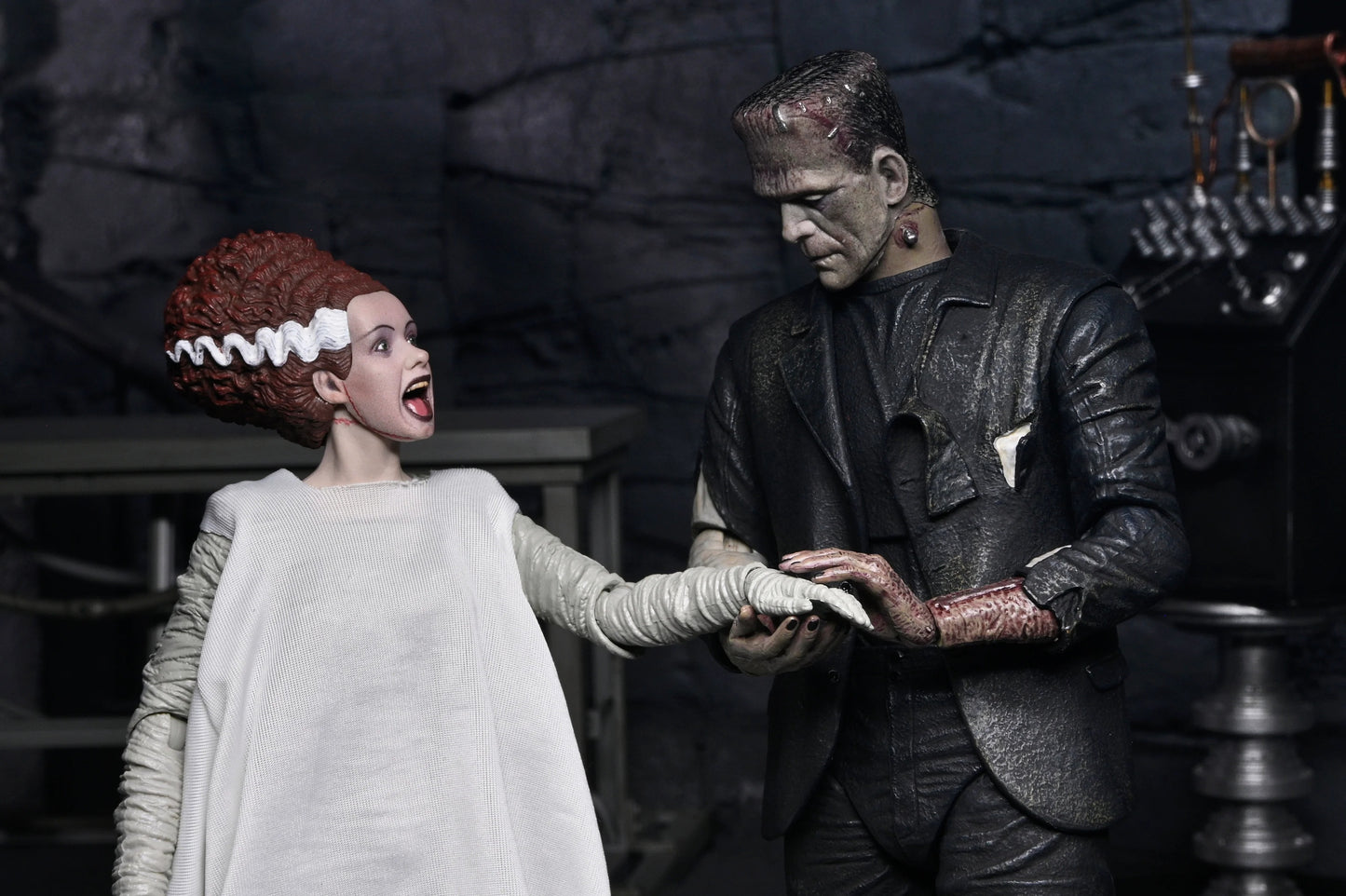 Universal Monsters: Bride Of Frankenstein & His Mate (Colour Version): 7" Action Figure 2 Pack - Neca Action Figure