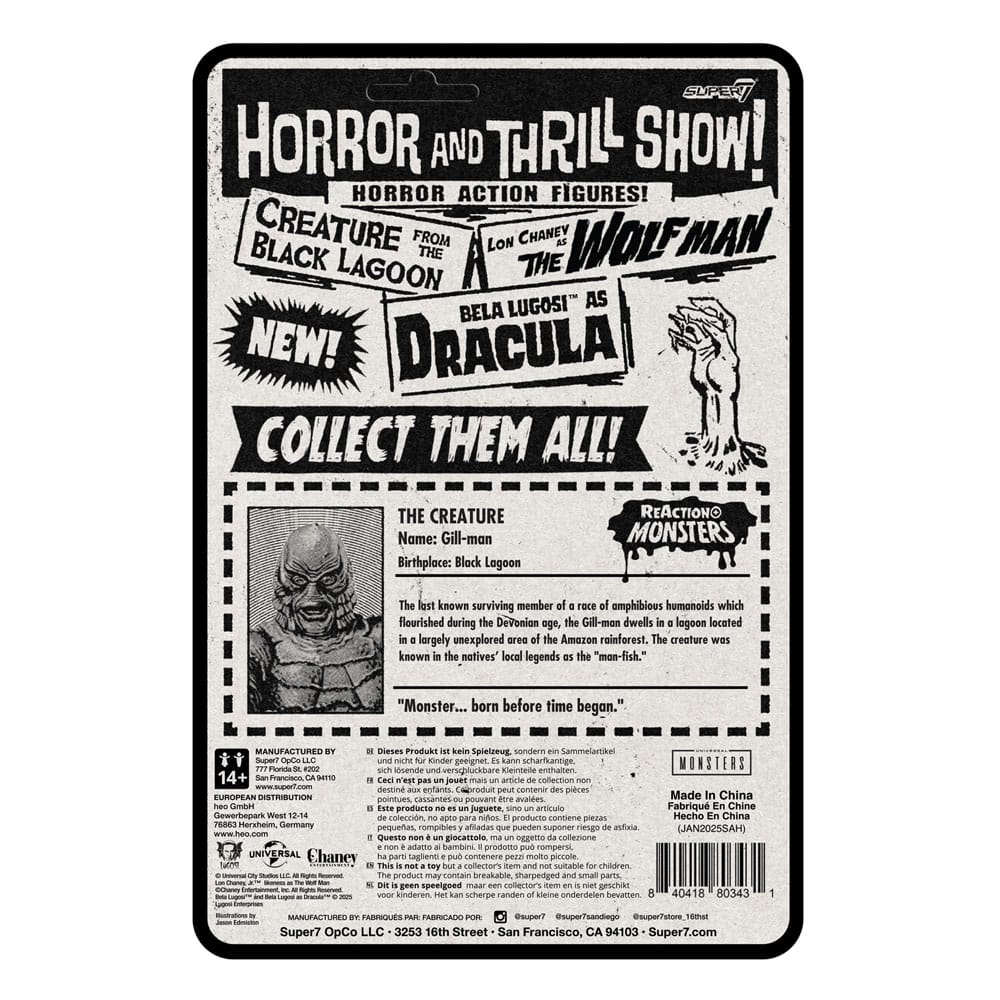 Universal Monsters ReAction+ Action Figure Wave 1 Creature from the Black Lagoon - Super7 Action Figures