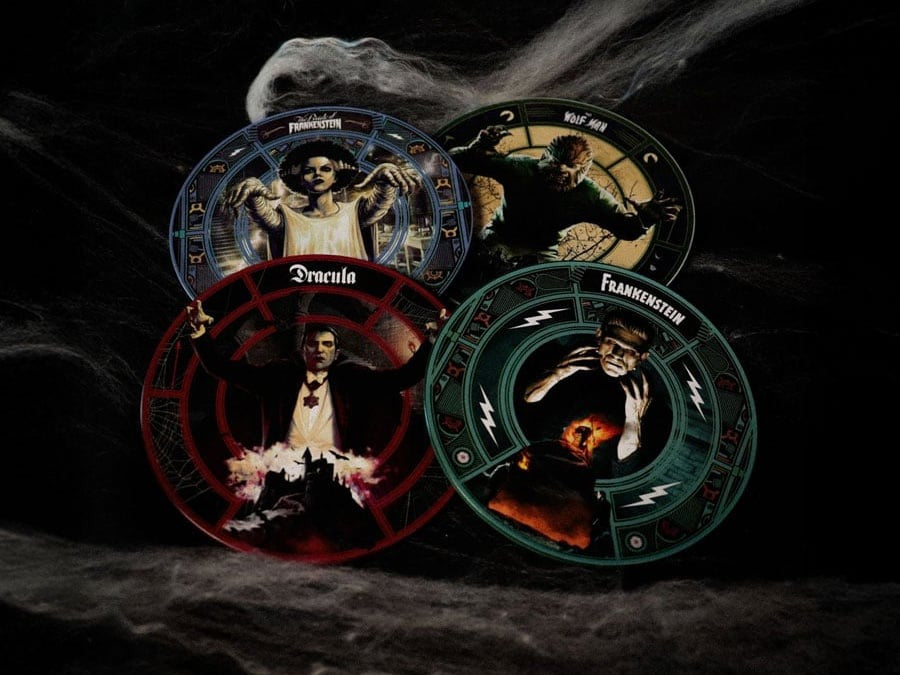Universal Monsters Set of 4 Metal Printed Coasters - FaNaTtiK Coasters