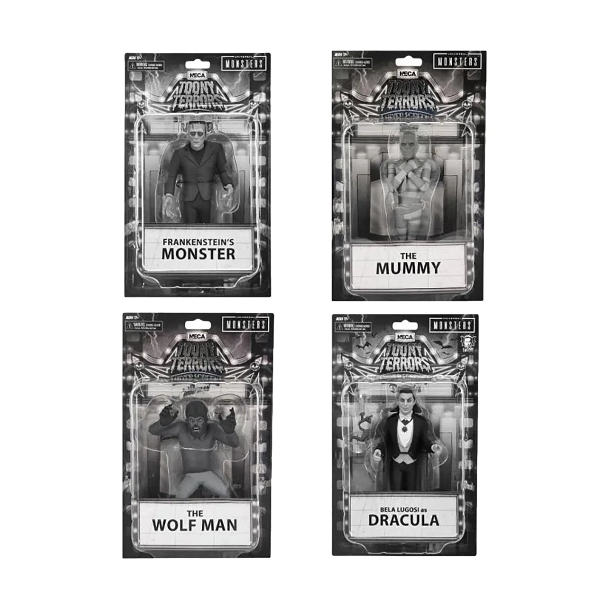 Universal Monsters: Toony Terrors: Silver Screen Edition: Series 10: Set Of 4: Neca