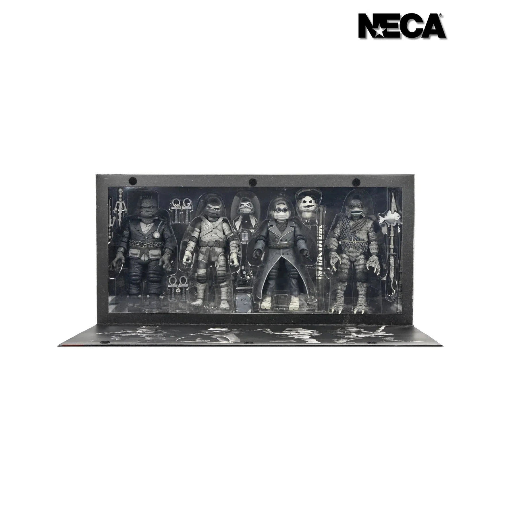 Universal Monsters x Teenage Mutant Ninja Turtles Turtles: (Black & White): 7" Action Figure Figure 4-Pack: Neca Neca