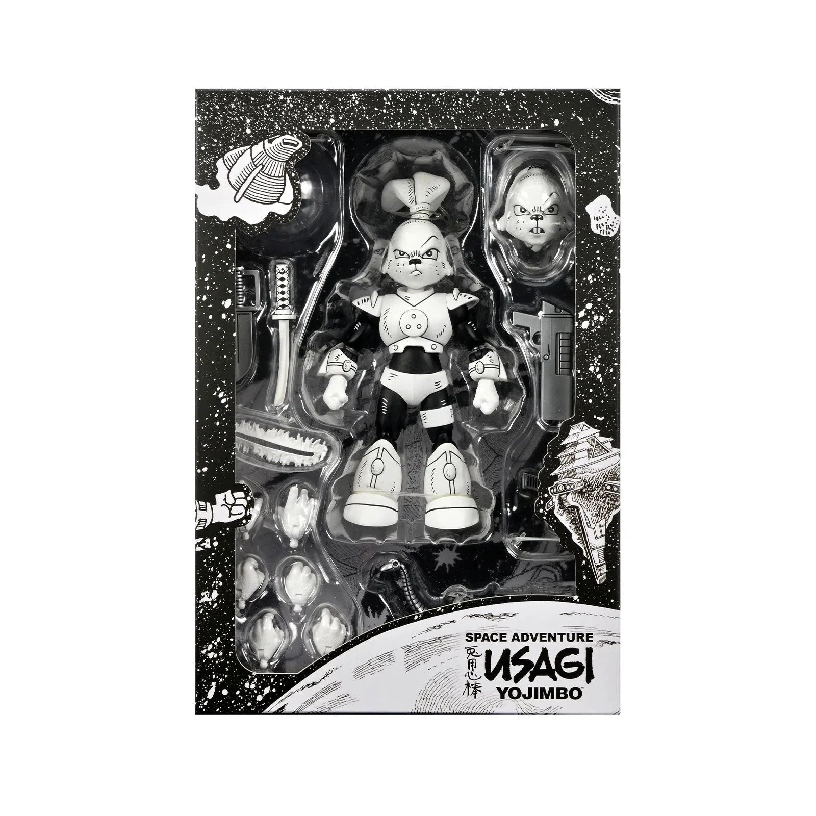 Usagi Yojimbo: Space Usagi Yojimbo: (Black & White Ver.): 7 Inch Action Figure Neca