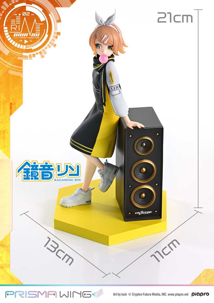 Vocaloid Piapro Characters Prisma Wing PVC Statue 1/7 Kagamine Rin (Art by lack) 21 cm - Prime 1 Studio Statues