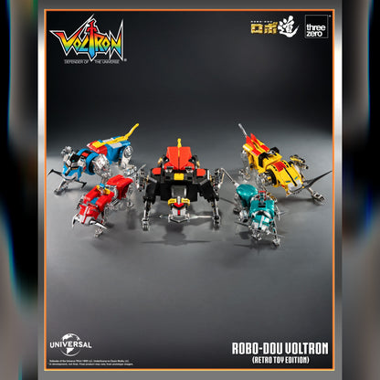 Voltron: Defender Of The Universe: ROBO-DOU Voltron (Retro Toy Edition): Action Figure - ThreeZero Action Figure