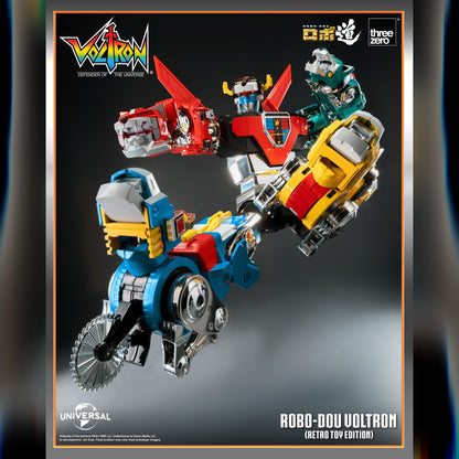 Voltron: Defender Of The Universe: ROBO-DOU Voltron (Retro Toy Edition): Action Figure - ThreeZero Action Figure