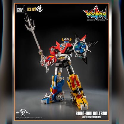Voltron: Defender Of The Universe: ROBO-DOU Voltron (Retro Toy Edition): Action Figure - ThreeZero Action Figure