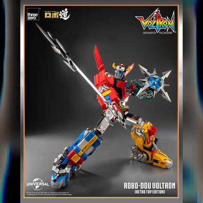 Voltron: Defender Of The Universe: ROBO-DOU Voltron (Retro Toy Edition): Action Figure - ThreeZero Action Figure