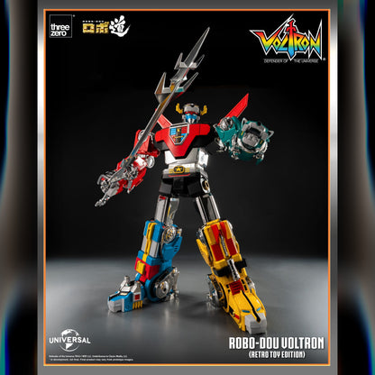 Voltron: Defender Of The Universe: ROBO-DOU Voltron (Retro Toy Edition): Action Figure - ThreeZero Action Figure