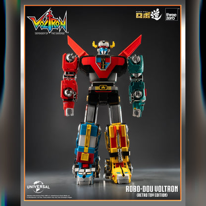Voltron: Defender Of The Universe: ROBO-DOU Voltron (Retro Toy Edition): Action Figure - ThreeZero Action Figure