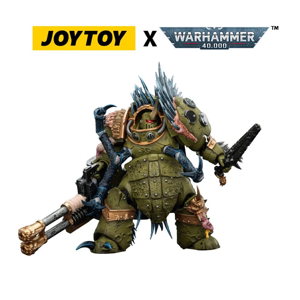 Warhammer 40,000 Action Figure Death Guard Blightlord Terminator 1 with Reaper Autocannon and Bubotic Blades 14 cm - Joy Toy Action figures