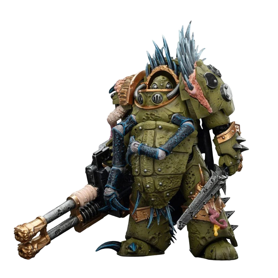 Warhammer 40,000 Action Figure Death Guard Blightlord Terminator 1 with Reaper Autocannon and Bubotic Blades 14 cm - Joy Toy Action figures