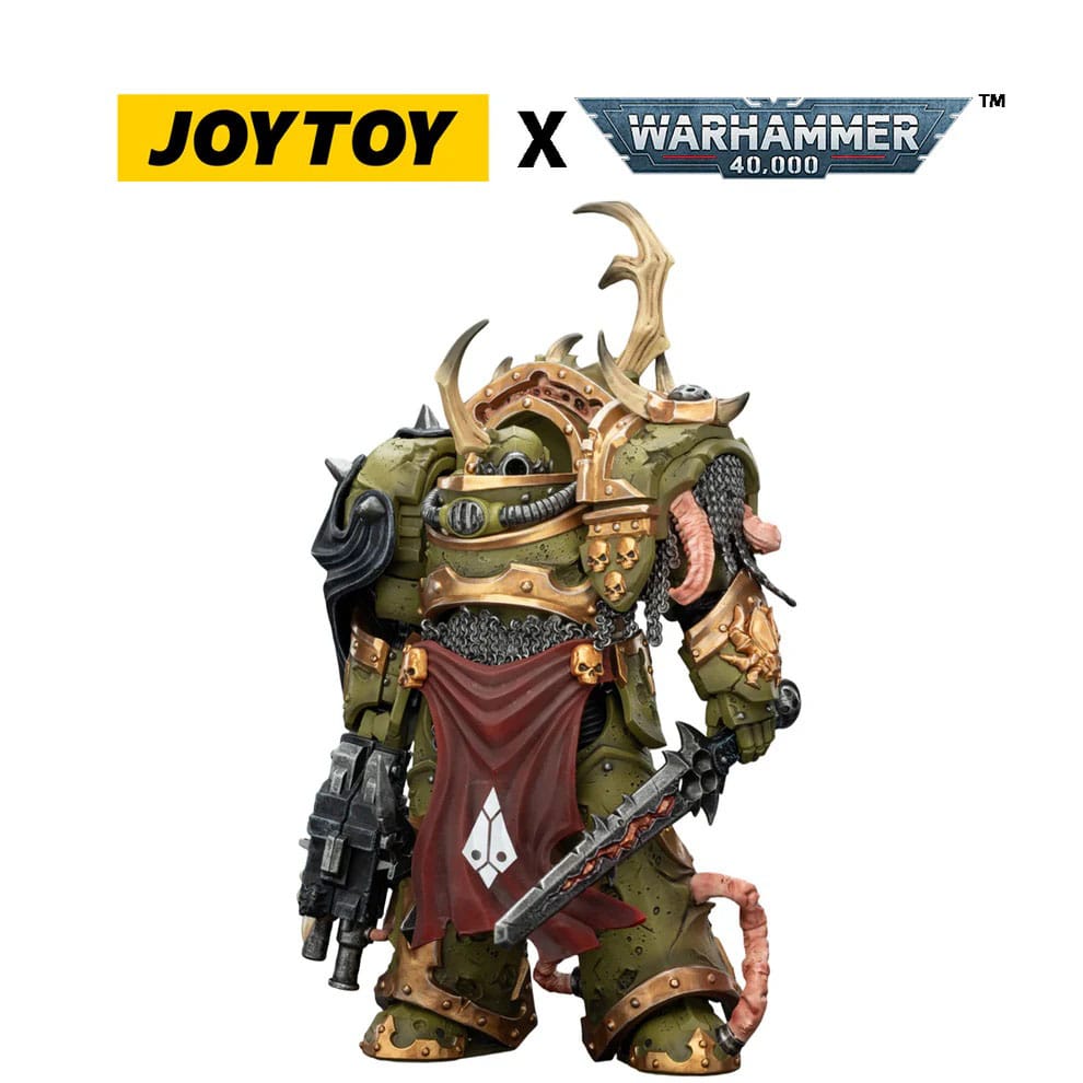 Warhammer 40,000 Action Figure Death Guard Blightlord Terminator 3 with Combi-bolter and Bubotic Blade 14 cm - Joy Toy Action figures