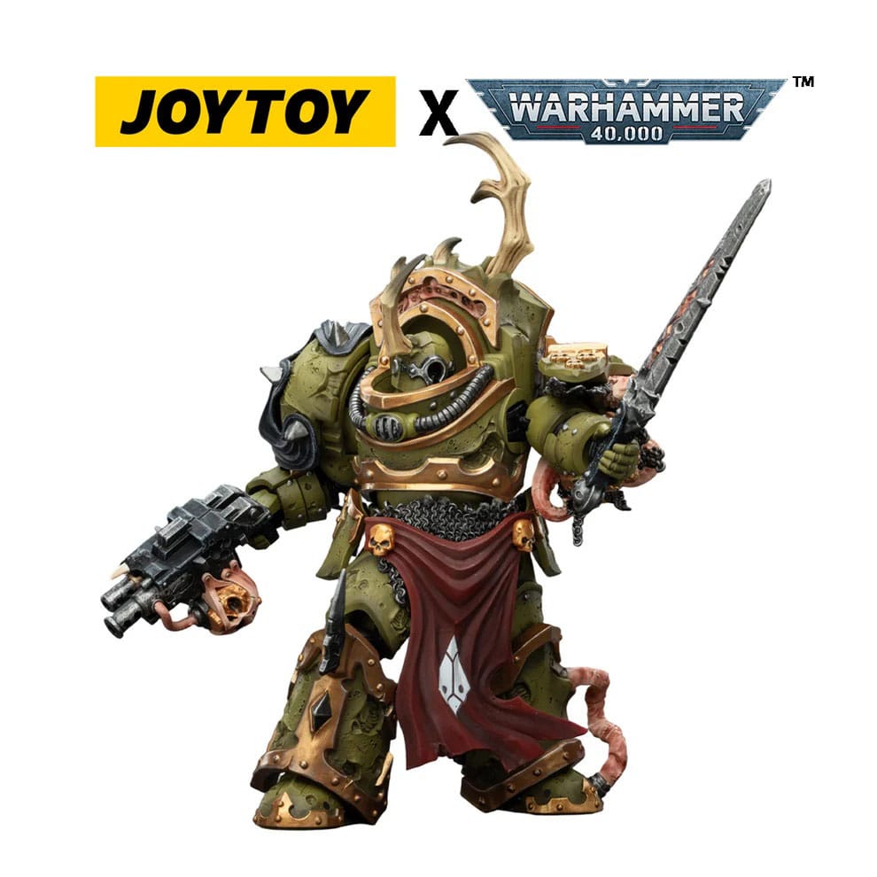 Warhammer 40,000 Action Figure Death Guard Blightlord Terminator 3 with Combi-bolter and Bubotic Blade 14 cm - Joy Toy Action figures