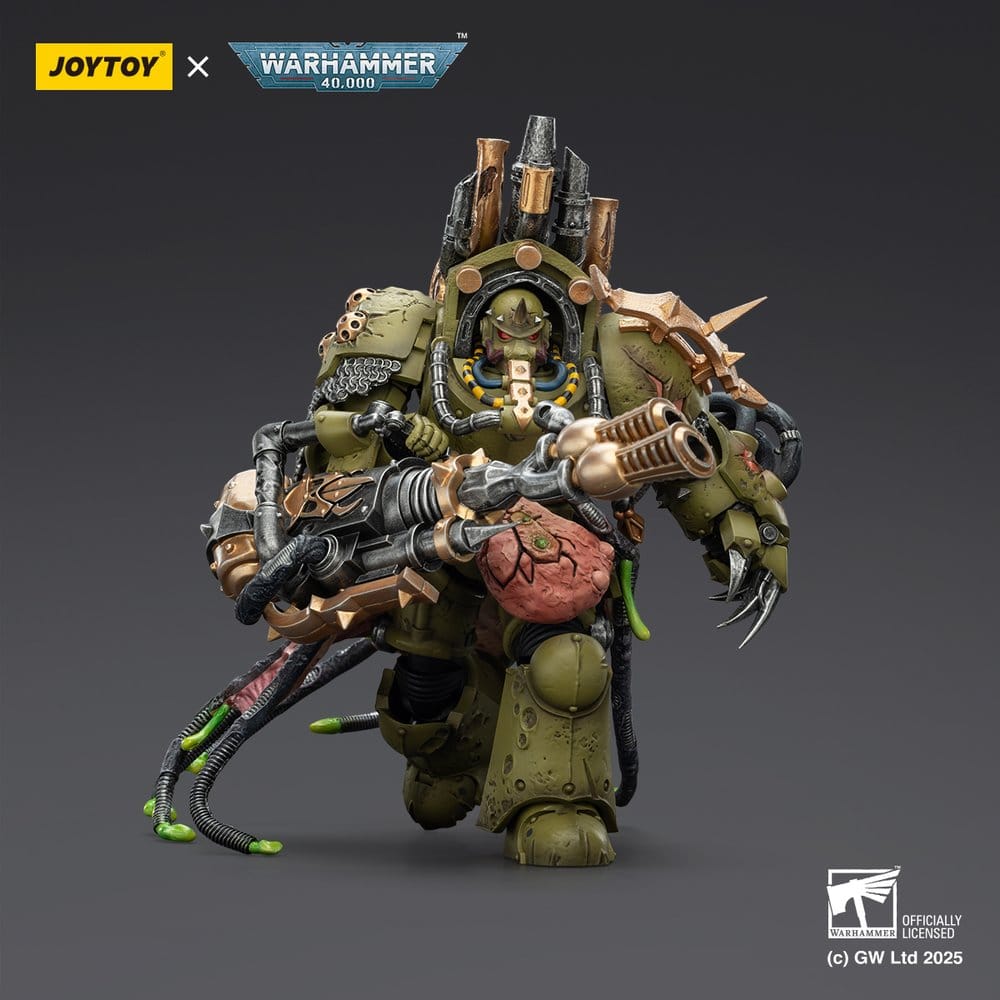 Warhammer 40,000 Action Figure Death Guard Lord of Virulence with Power Fist and Twin Plague Spewer 14 cm - Joy Toy (CN) Action Figures