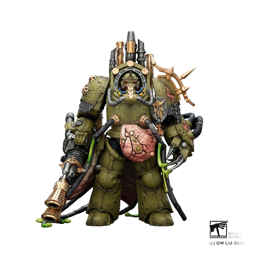 Warhammer 40,000 Action Figure Death Guard Lord of Virulence with Power Fist and Twin Plague Spewer 14 cm - Joy Toy (CN) Action Figures