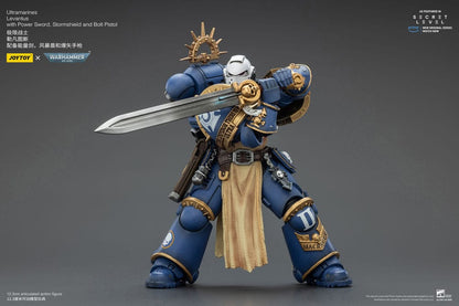 Warhammer 40,000 Action Figure Ultramarines Levantus with Power Sword, Stormshield and Bolt Pistol 13 cm - Joy Toy Action figures