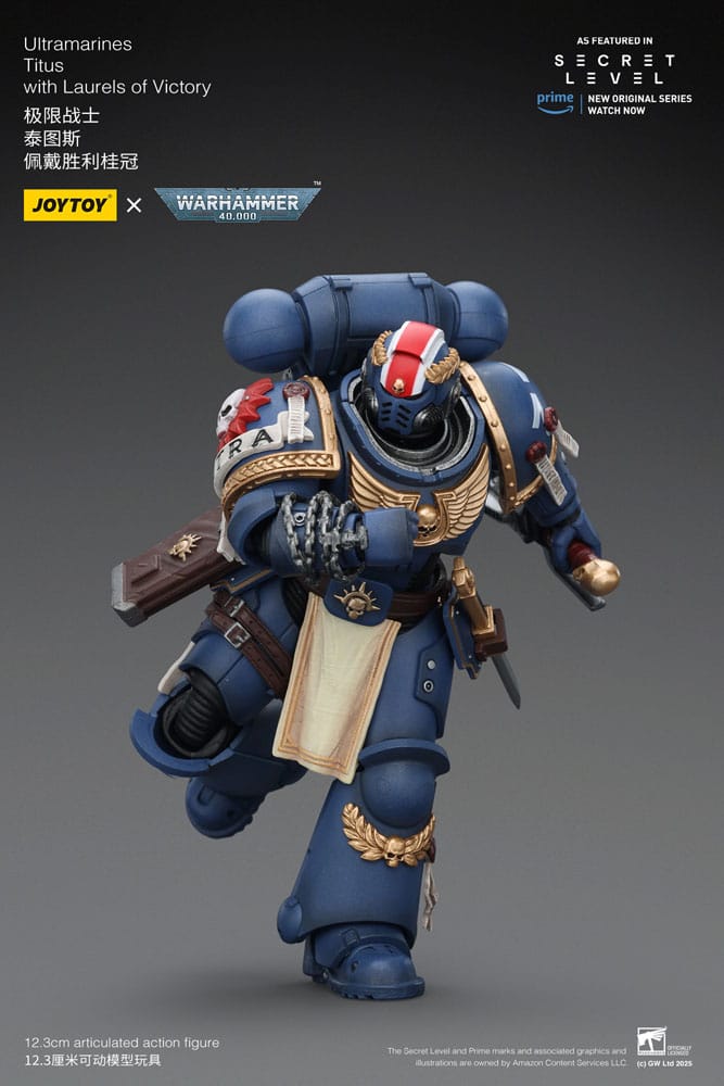 Warhammer 40,000 Action Figure Ultramarines Titus with Laurels of Victory 13 cm - Joy Toy Action figures