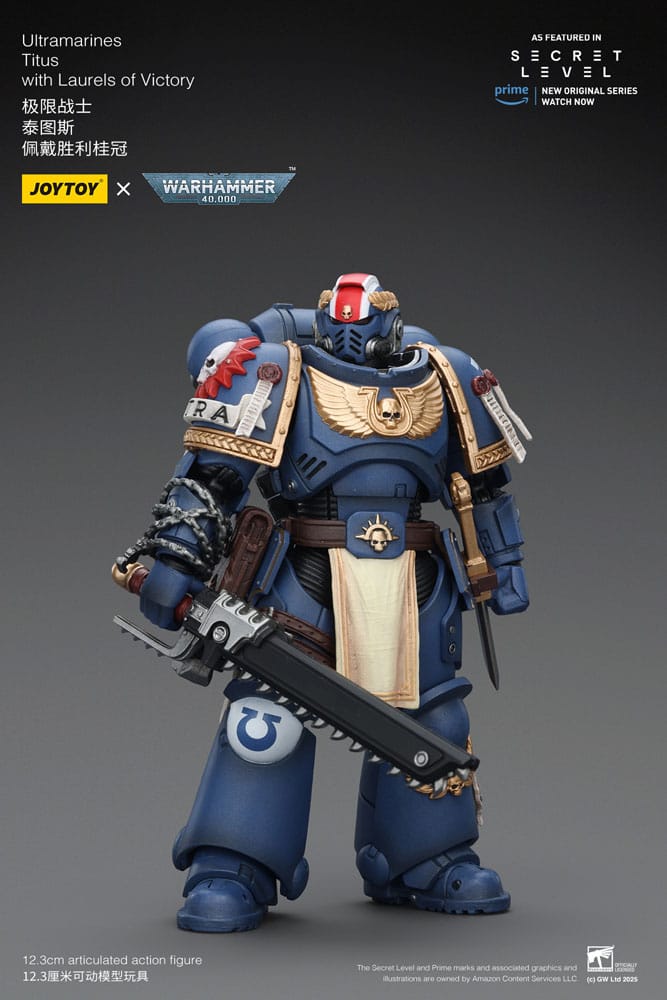 Warhammer 40,000 Action Figure Ultramarines Titus with Laurels of Victory 13 cm - Joy Toy Action figures