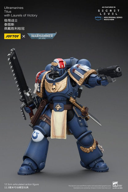 Warhammer 40,000 Action Figure Ultramarines Titus with Laurels of Victory 13 cm - Joy Toy Action figures