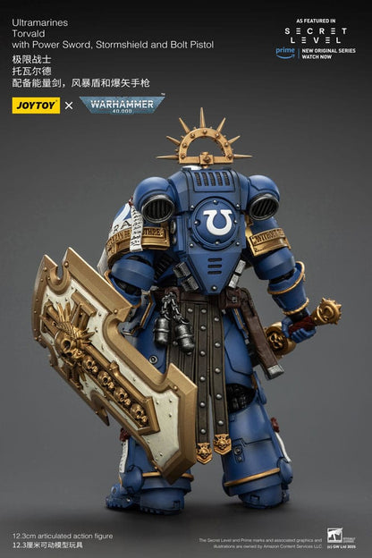 Warhammer 40,000 Action Figure Ultramarines Torvald with Power Sword, Stormshield and Bolt Pistol 13 cm - Joy Toy Action figures