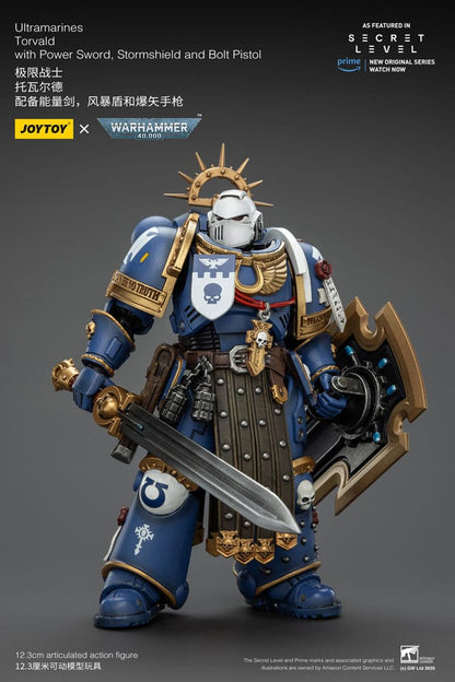 Warhammer 40,000 Action Figure Ultramarines Torvald with Power Sword, Stormshield and Bolt Pistol 13 cm - Joy Toy Action figures