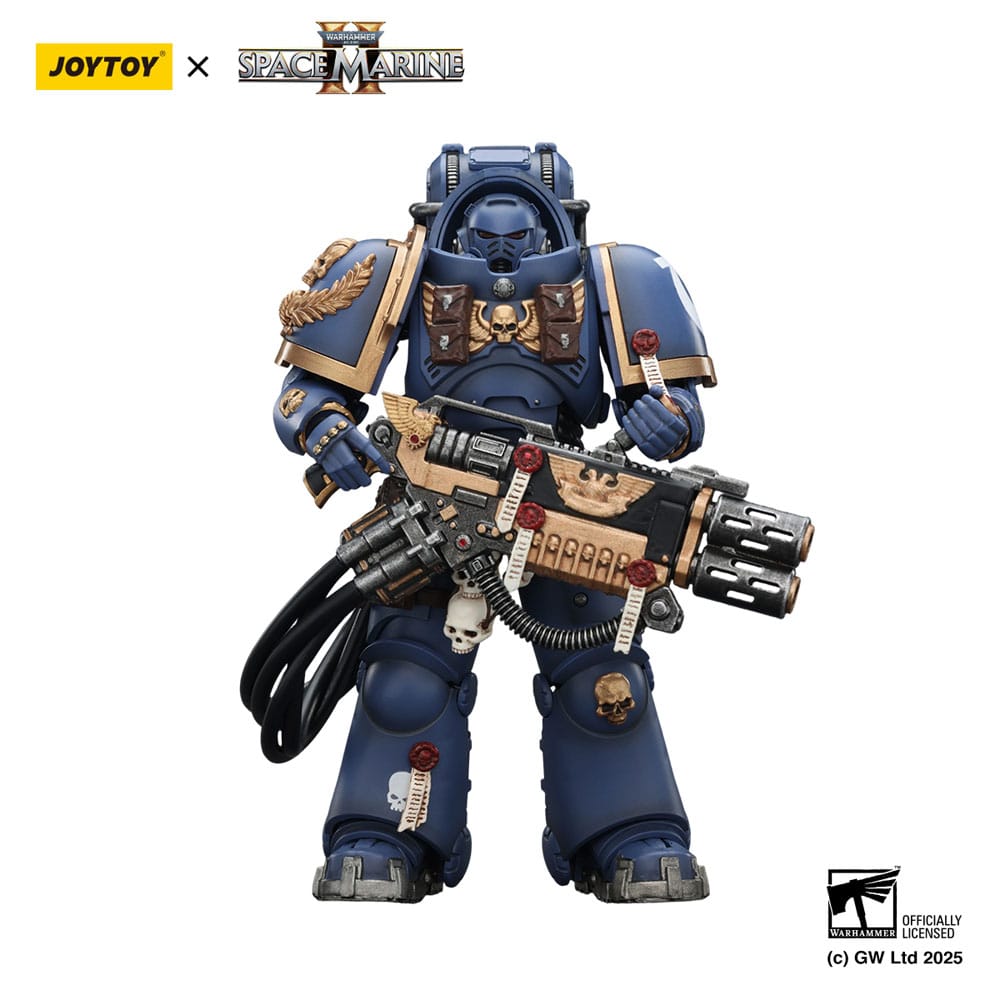Warhammer 40,000: Space Marine 2 Action Figure Ultramarines Heavy Artificer Armor with Relic Multi-Melta - Joy Toy Action Figures