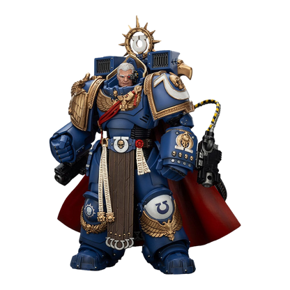 Warhammer 40,000: Space Marine 2: Ultramarines: Marneus Calgar: Chapter Master with MKX Gravis Armour and Gauntlets of Ultramar: 1/18 Scale Action Figure - Joy Toy Action Figure