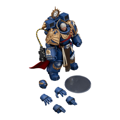 Warhammer 40,000: Space Marine 2: Ultramarines: Marneus Calgar: Chapter Master with MKX Gravis Armour and Gauntlets of Ultramar: 1/18 Scale Action Figure - Joy Toy Action Figure