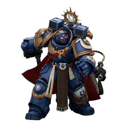 Warhammer 40,000: Space Marine 2: Ultramarines: Marneus Calgar: Chapter Master with MKX Gravis Armour and Gauntlets of Ultramar: 1/18 Scale Action Figure - Joy Toy Action Figure