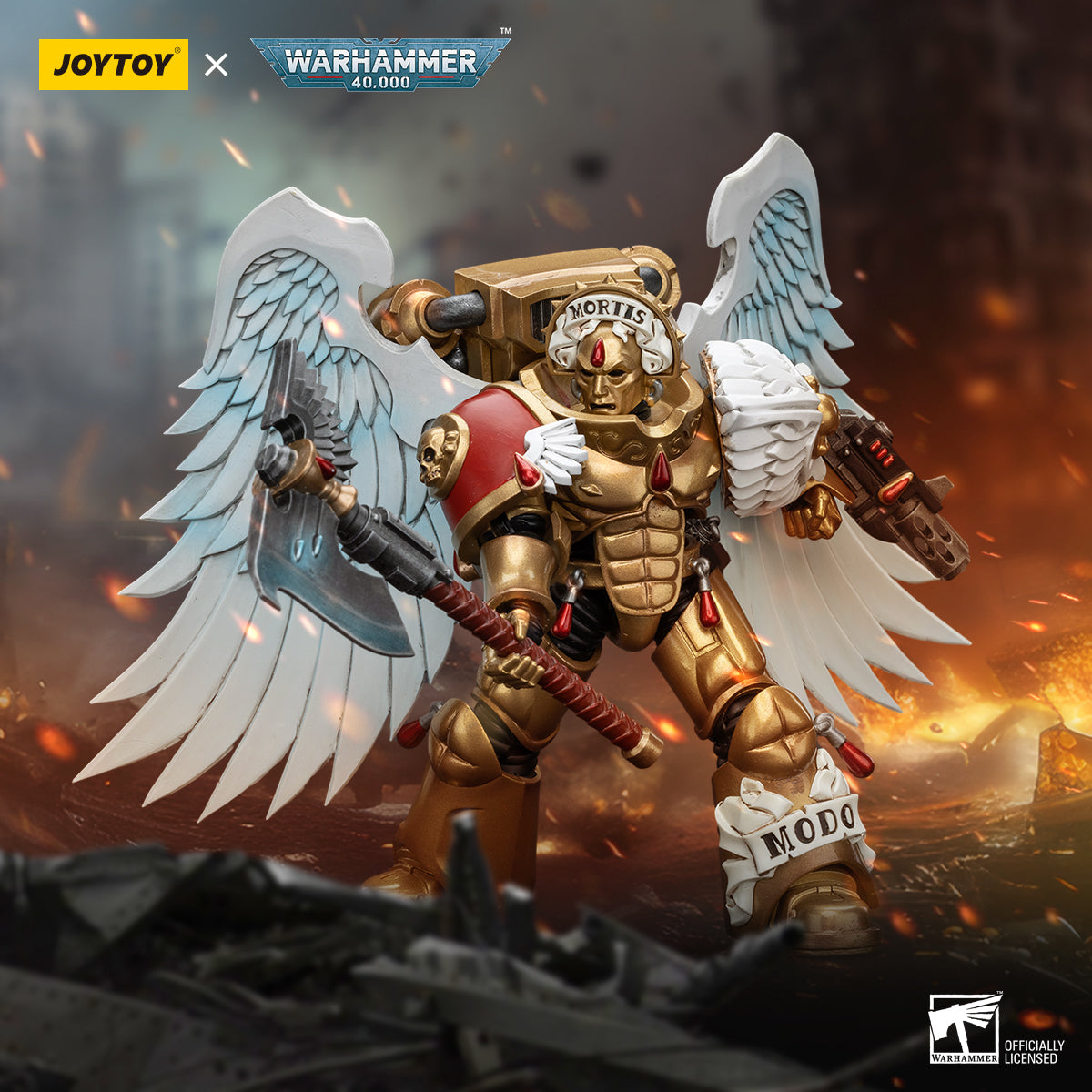 Warhammer 40K: Blood Angels: Sanguinary Guard with Encarmine Axe and Inferno Pistol Joy Toy