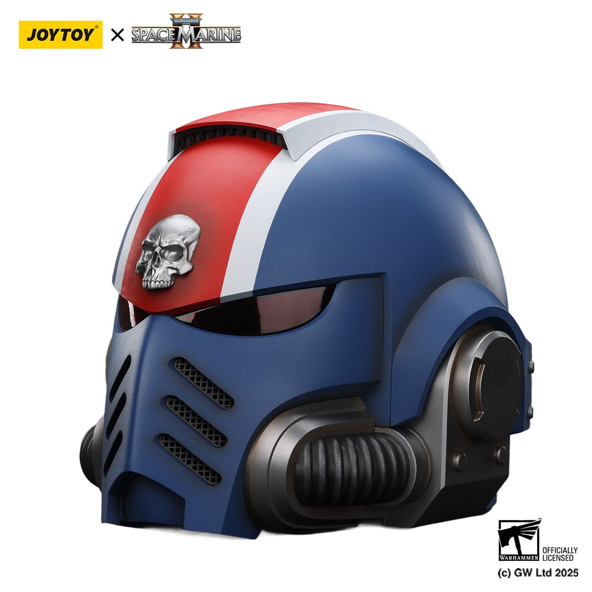 Warhammer 40K: Space Marine II: Ultramarines: Lieutenant Titus wearable helmet: Joy Toy by Joy Toy – Action Figure, [scale], UK stockist Planet Action Figures