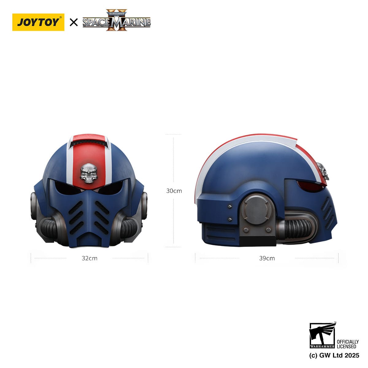 Warhammer 40K: Space Marine II: Ultramarines: Lieutenant Titus wearable helmet: Joy Toy by Joy Toy – Action Figure, [scale], UK stockist Planet Action Figures
