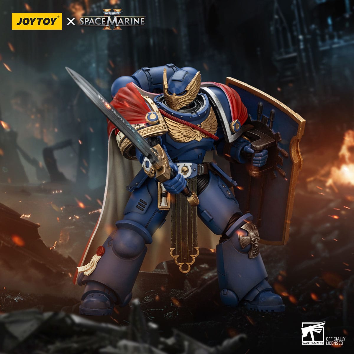 Warhammer 40K: Ultramarines: Victrix Honour Guardwith Storm Shield And Power Sword: Joy Toy Joy Toy