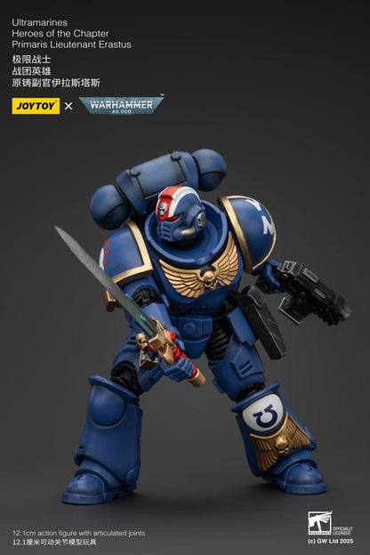 Warhammer 40k Action Figure 1/18 Ultramarines Heroes of the Chapter Primaris Lieutenant Erastus 20 cm - Joy Toy Action figures