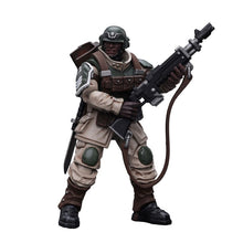 Warhammer 40k: Astra Militarum: Cadian Command Squad Veteran with Regimental Standard: Action Figure - Joy Toy Action Figure