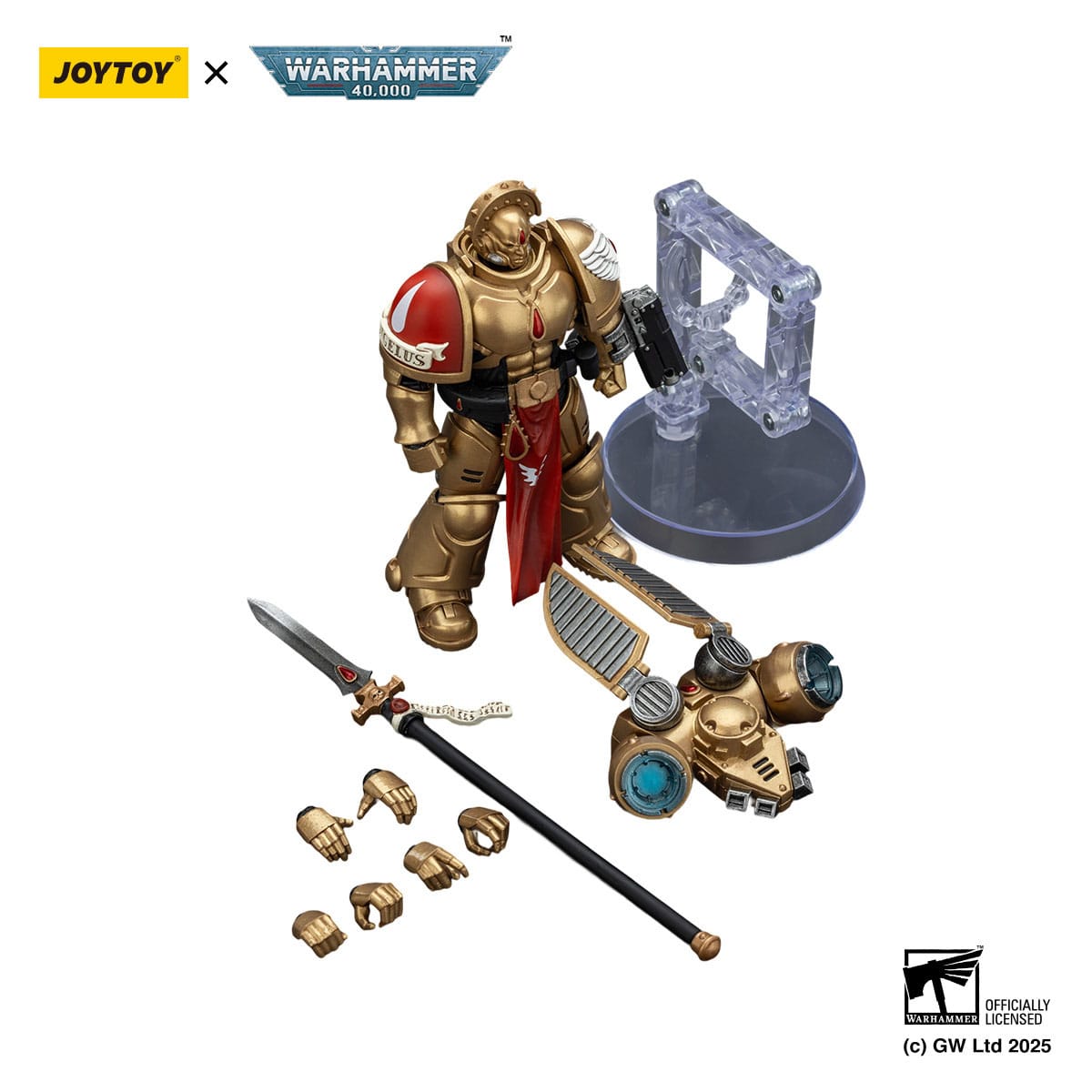 Warhammer 40k: Combat Patrol: Blood Angels: Sanguinary Guard 2 with Angelus Boltgun and Encarmine Spear: Action Figure - Joy Toy Action Figure