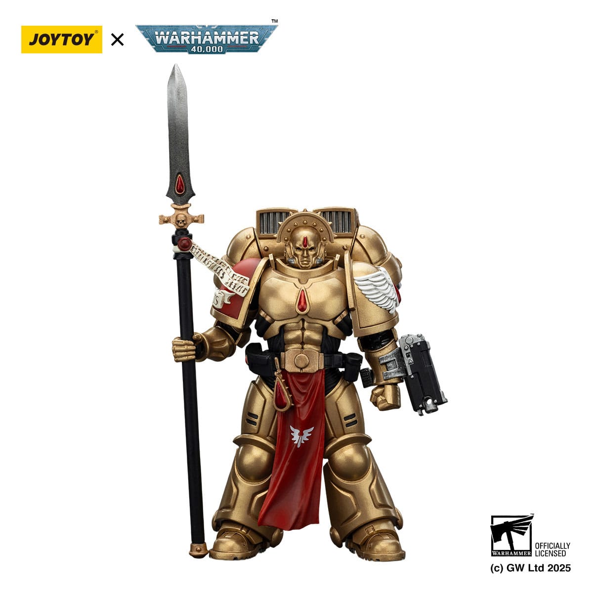 Warhammer 40k: Combat Patrol: Blood Angels: Sanguinary Guard 2 with Angelus Boltgun and Encarmine Spear: Action Figure - Joy Toy Action Figure