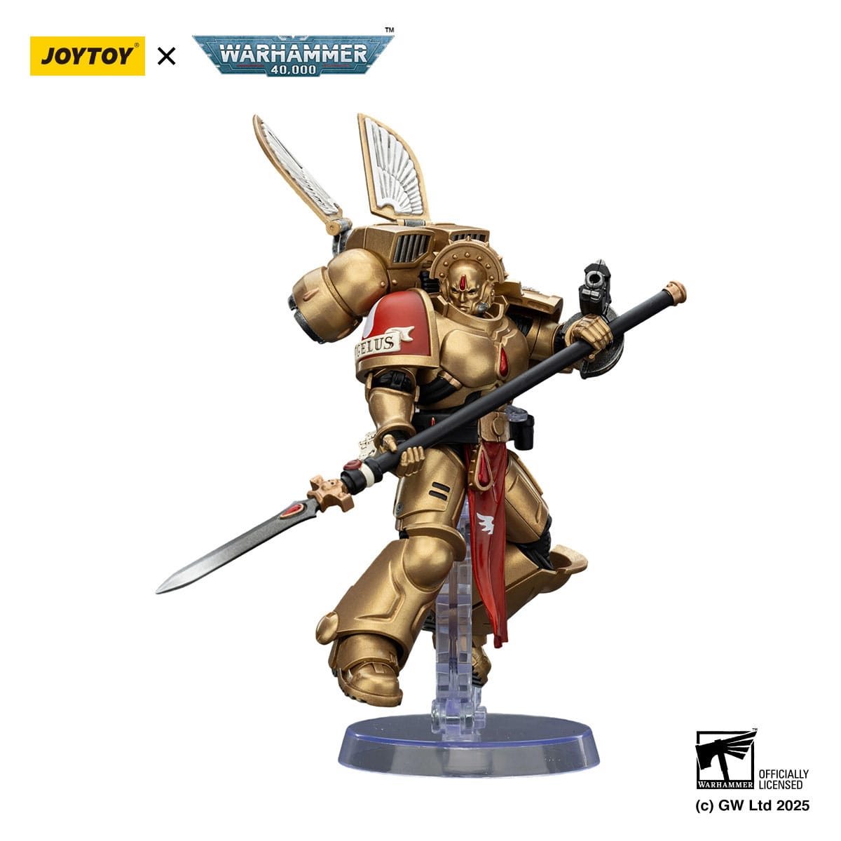 Warhammer 40k: Combat Patrol: Blood Angels: Sanguinary Guard 2 with Angelus Boltgun and Encarmine Spear: Action Figure - Joy Toy Action Figure