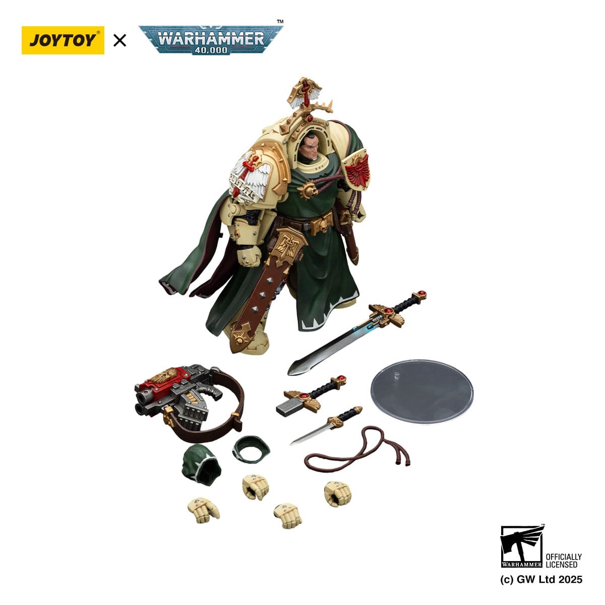 Warhammer 40k: Dark Angels: Belial Grand Master of the Deathwing with the Sword of Silence and Storm Bolter: Action Figure - Joy Toy Action Figure