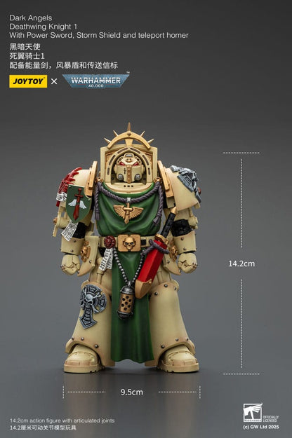 Warhammer 40k: Dark Angels: Deathwing Knight 1 with Power Sword, Storm Shield, and Teleport Homer: Action Figure - Joy Toy Action Figure
