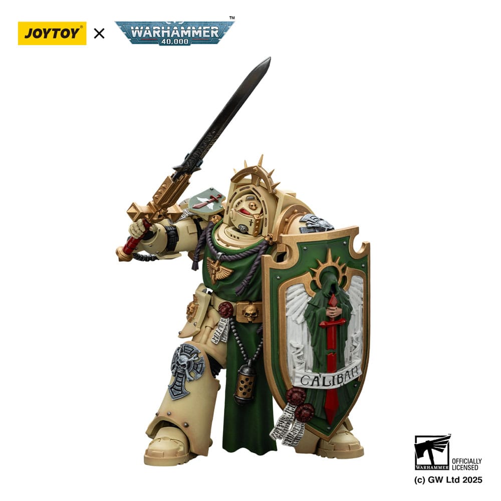 Warhammer 40k: Dark Angels: Deathwing Knight 1 with Power Sword, Storm Shield, and Teleport Homer: Action Figure - Joy Toy Action Figure