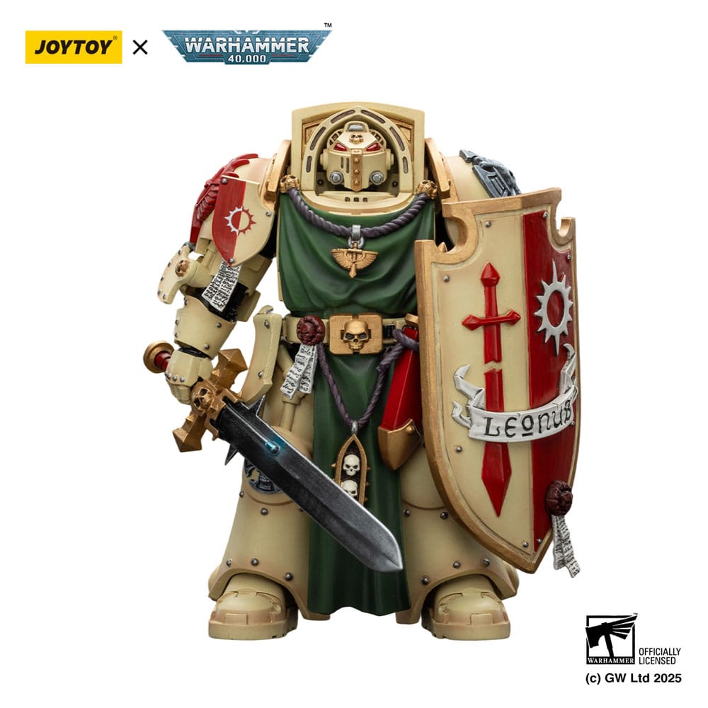 Warhammer 40k: Dark Angels Deathwing Knight 2 with Power Sword, Storm Shield, and Watcher in the Dark: Action Figure - Joy Toy Action Figure