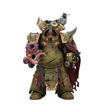 Warhammer 40k: Death Guard: Deathshroud Terminator (Ver. 2) with Manreaper and Plaguespurter Gauntlet: Action Figure - Joy Toy Action Figures