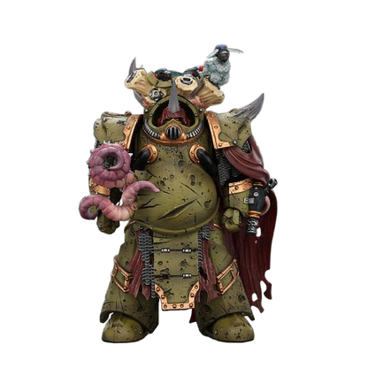 Warhammer 40k: Death Guard: Deathshroud Terminator (Ver. 2) with Manreaper and Plaguespurter Gauntlet: Action Figure - Joy Toy Action Figures