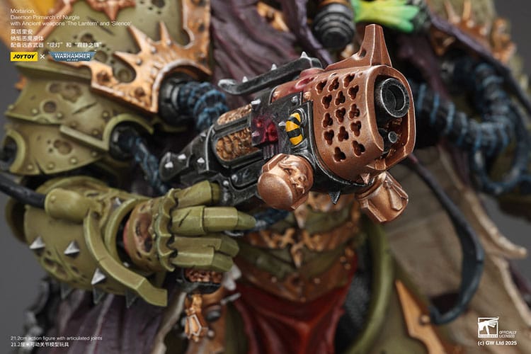 Warhammer 40k: Mortarion Daemon Primarch of Nurgle with Ancient weapons The Lantern and Silence: Action Figure - Joy Toy Action Figure