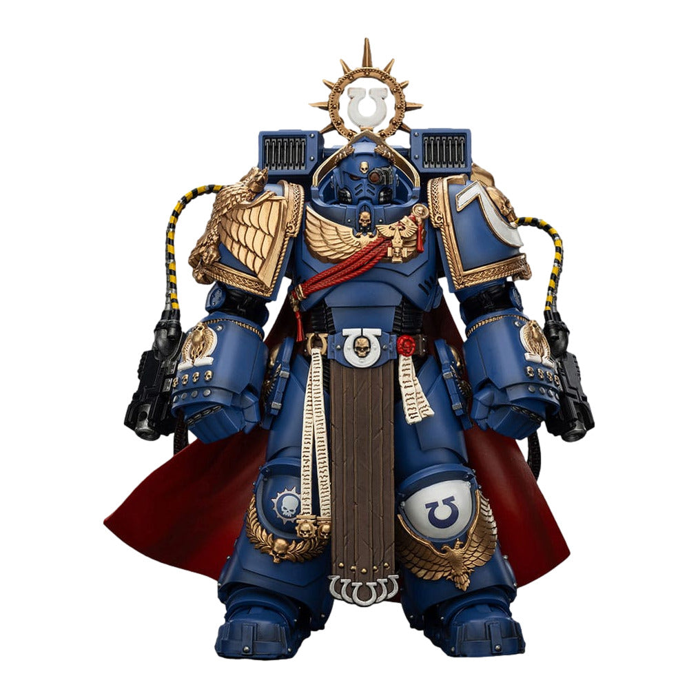 Warhammer 40k: Space Marine 2: Ultramarines: Marneus Calgar: Chapter Master with MKX Gravis Armour and Gauntlets of Ultramar: Action Figure - Joy Toy Action Figures