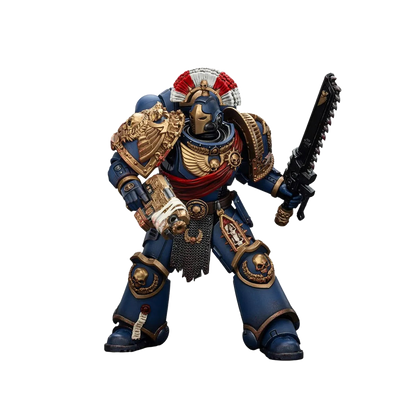Warhammer 40k: Space Marine 2: Ultramarines: Secundus Armor with Artificer Bolt Rifle, Chainsword and Bolt Pistol: Action Figure - Joy Toy Action Figures
